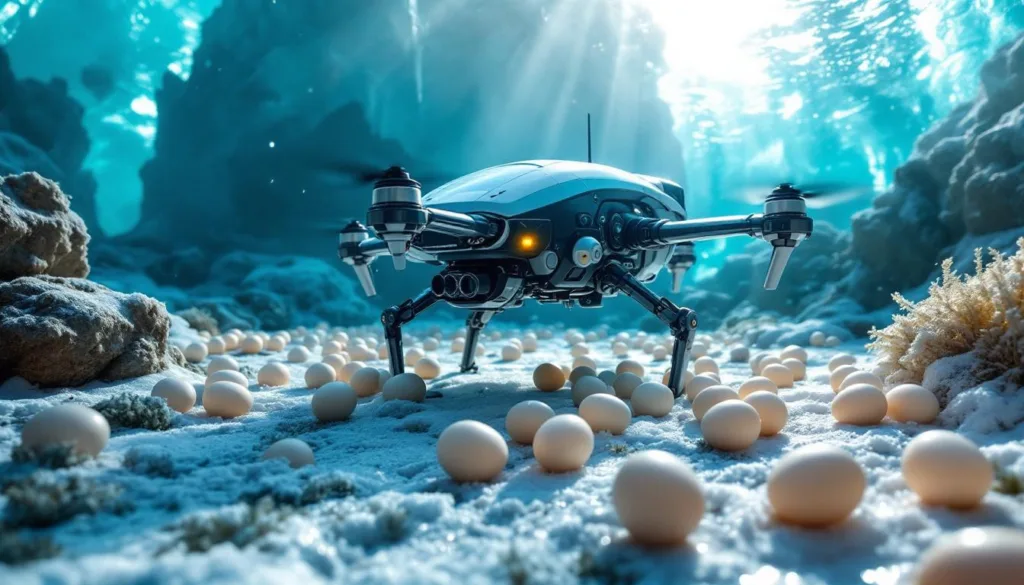 tage lang suchten wir mit drohnen und sonar nach eisfischnestern – dieser roboter entdeckte millionen davon.