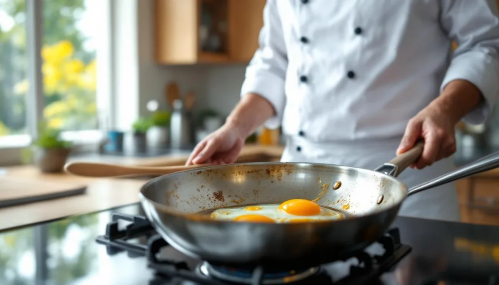 ein erfahrener koch erklärt, warum sie ihre pfanne nach dem eierbraten nicht sofort spülen sollten, um deren qualität zu bewahren und die besten geschmacksergebnisse zu erzielen.