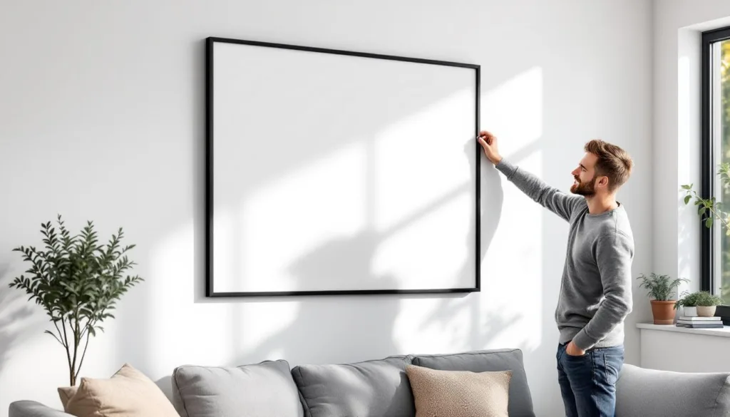 entdecken sie, wie sie mit diesem sekunden-trick bilder ohne bohren sicher und fest an der wand befestigen können. einfach, schnell und stabil – perfekt für jeden raum!